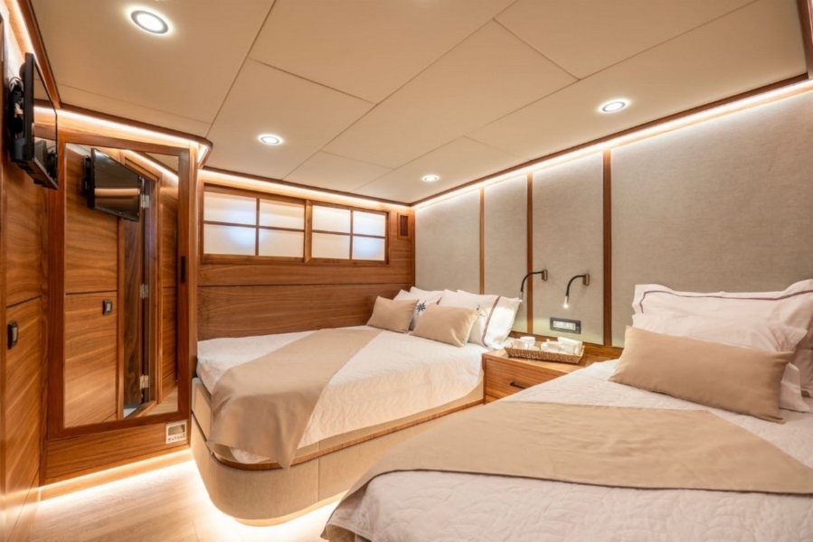 Gulet Junior Orcun for a blue cruise from Bodrum or Marmaris. A classic Turkish gulet offering comfort, privacy, and scenic Mediterranean routes.