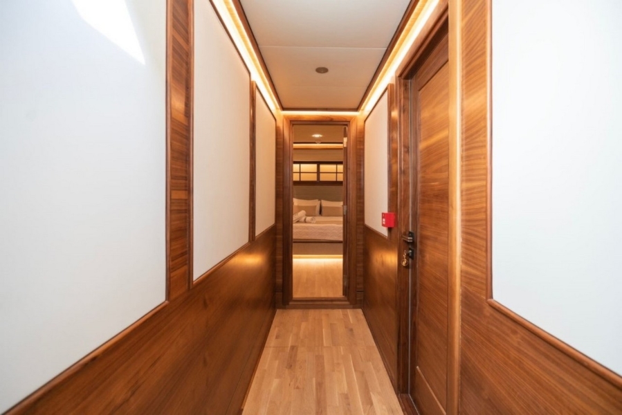 Charter the 34m Kaptan Mehmet Buğra Gulet in Turkey. 8 cabins for 18 guests, Jacuzzi on deck, professional crew, and premium Blue Cruise along Marmaris, Bodrum, Göcek & Aegean coasts.