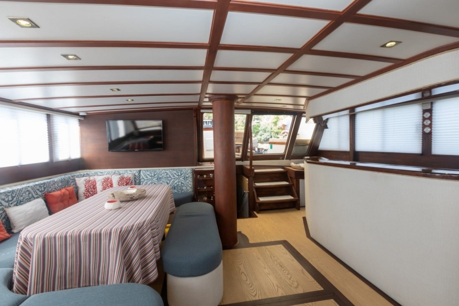 Kanarya offers 6 luxurious cabins, spacious decks, water sports, and a professional crew for the perfect Blue Cruise along Turkey’s coast.