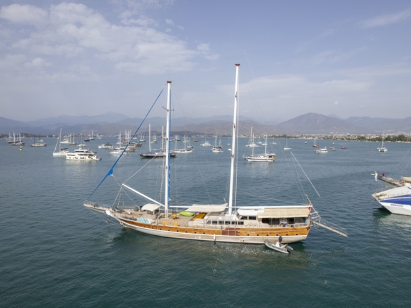 Charter Prenses Selin, a 37m luxury gulet in Turkey with 8 cabins for up to 18 guests. Perfect for private Blue Cruise holidays from Fethiye