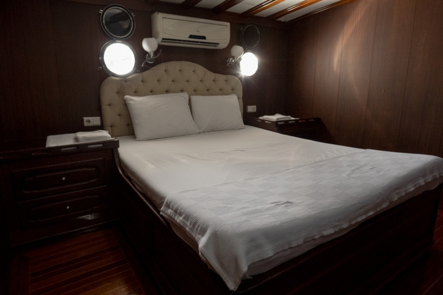 Charter Prenses Selin, a 37m luxury gulet in Turkey with 8 cabins for up to 18 guests. Perfect for private Blue Cruise holidays from Fethiye