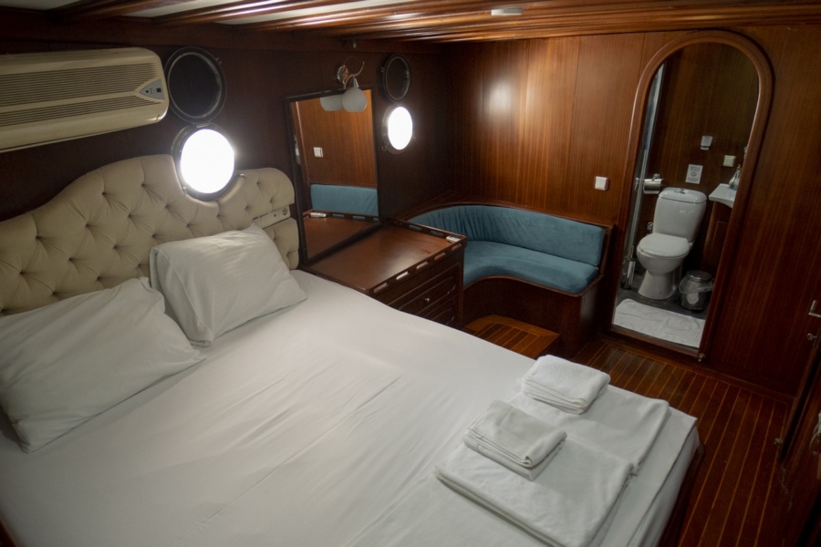 Charter Prenses Selin, a 37m luxury gulet in Turkey with 8 cabins for up to 18 guests. Perfect for private Blue Cruise holidays from Fethiye