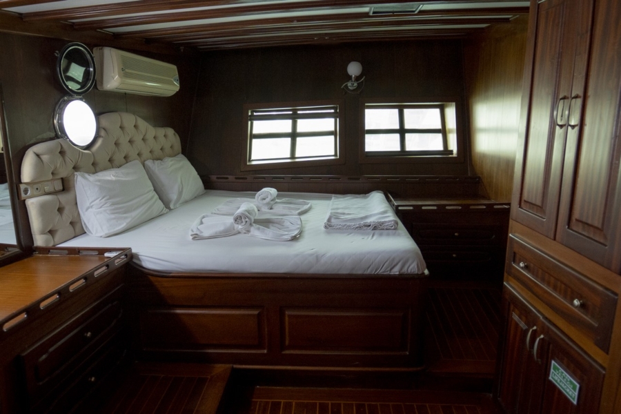 Charter Prenses Selin, a 37m luxury gulet in Turkey with 8 cabins for up to 18 guests. Perfect for private Blue Cruise holidays from Fethiye