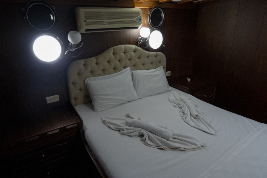 Charter Prenses Selin, a 37m luxury gulet in Turkey with 8 cabins for up to 18 guests. Perfect for private Blue Cruise holidays from Fethiye