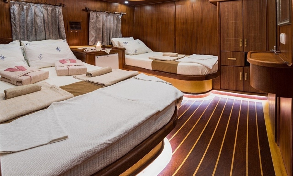 S Nur Taylan: Luxury 34m gulet with 8 cabins for 18 guests. Full crew, sun decks, jacuzzi, and water sports along Turkey’s scenic coasts.