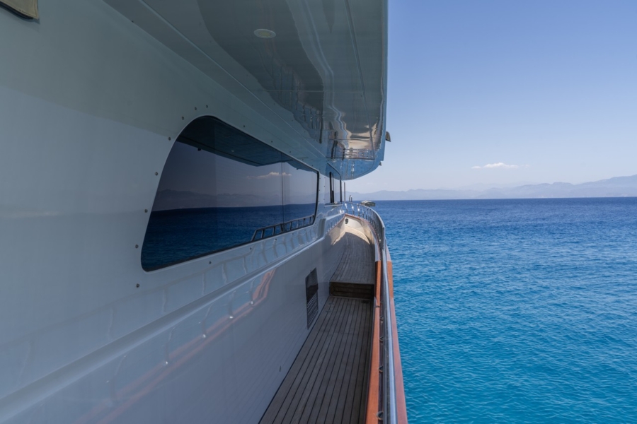 Simay F is a 26m luxury trawler offering 4 elegant cabins, spacious flybridge, and relaxed cruising along the Turkish Riviera.