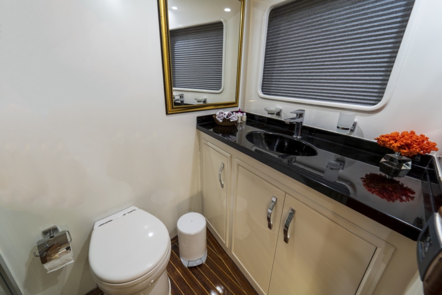 Simay S Trawler in Turkey. Luxury trawler yacht with 5 cabins for 10 guests, professional crew, jacuzzi and Blue Cruise routes.