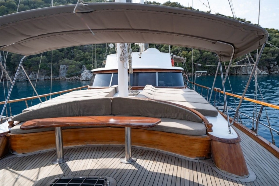 Luxury 24m gulet with 5 cabins for up to 10 guests. Explore Marmaris, Bodrum, Göcek with private crew and full water sports amenities.