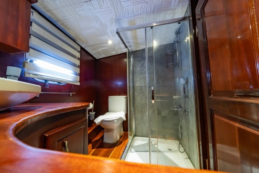 Luxury 24m gulet with 5 cabins for up to 10 guests. Explore Marmaris, Bodrum, Göcek with private crew and full water sports amenities.