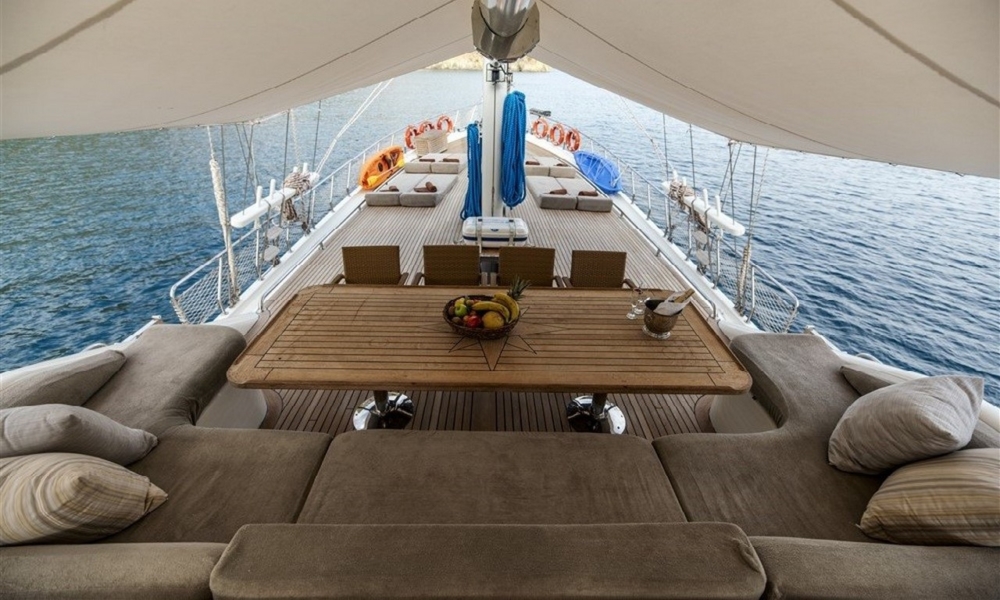 Gulet Kayhan 3 offers a luxury blue cruise experience in Turkey with elegant cabins, professional crew, and tailor-made routes from Bodrum, Marmaris, or Fethiye.