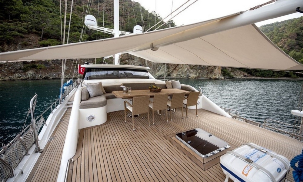 Gulet Kayhan 3 offers a luxury blue cruise experience in Turkey with elegant cabins, professional crew, and tailor-made routes from Bodrum, Marmaris, or Fethiye.