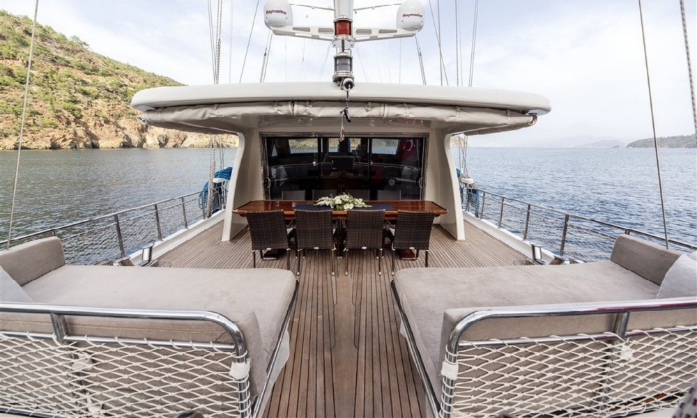 Gulet Kayhan 3 offers a luxury blue cruise experience in Turkey with elegant cabins, professional crew, and tailor-made routes from Bodrum, Marmaris, or Fethiye.