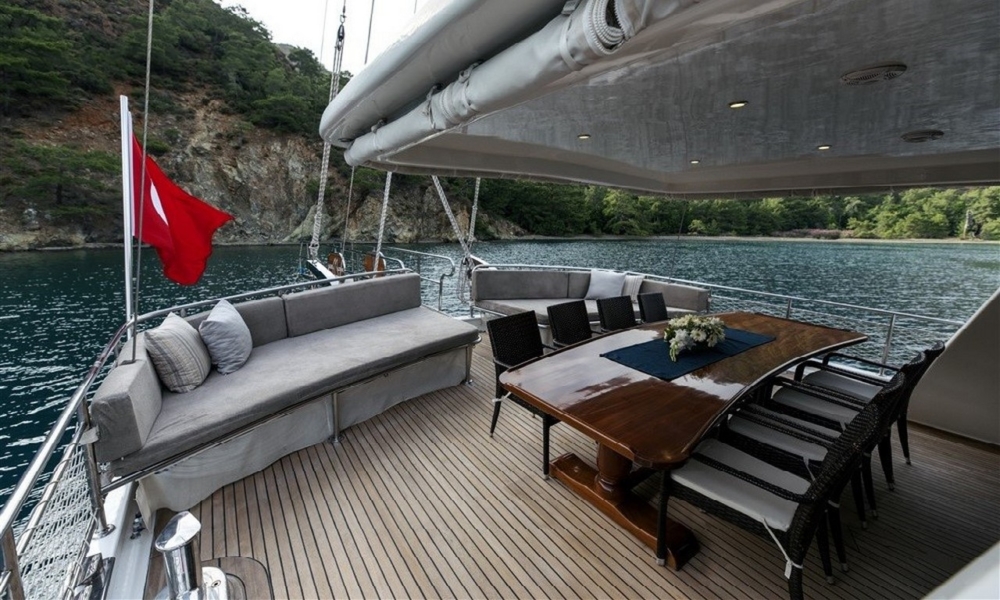 Gulet Kayhan 3 offers a luxury blue cruise experience in Turkey with elegant cabins, professional crew, and tailor-made routes from Bodrum, Marmaris, or Fethiye.