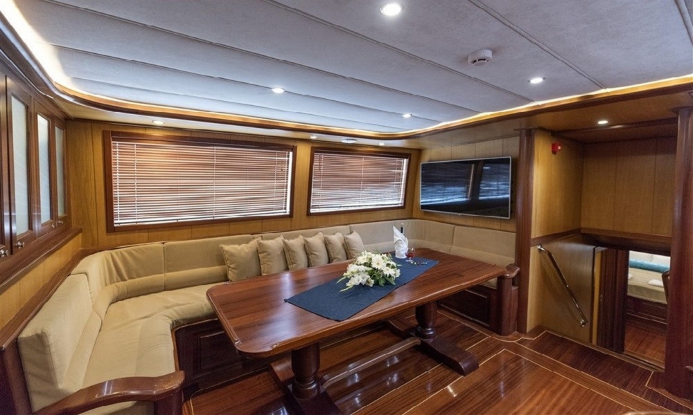 Gulet Kayhan 3 offers a luxury blue cruise experience in Turkey with elegant cabins, professional crew, and tailor-made routes from Bodrum, Marmaris, or Fethiye.