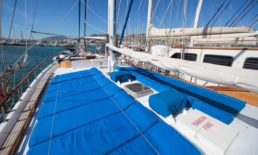 Charter the 28-metre luxury gulet Sultan A in Bodrum, Turkey. 8 cabins accommodate 16 guests with a professional crew for an unforgettable Blue Cruise along the Aegean coast.