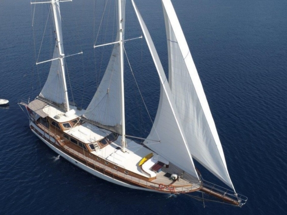 Charter Ilknur Sultan Gulet in Turkey with 6 cabins, professional crew, and deluxe blue cruise routes from Bodrum, Fethiye, Marmaris.