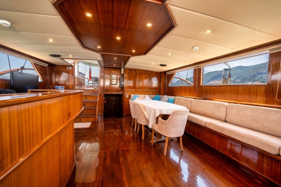 Charter Ilknur Sultan Gulet in Turkey with 6 cabins, professional crew, and deluxe blue cruise routes from Bodrum, Fethiye, Marmaris.