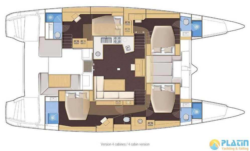 Lagoon 52 F Catamaran rental Turkey Yacht Charter Platin Yachting