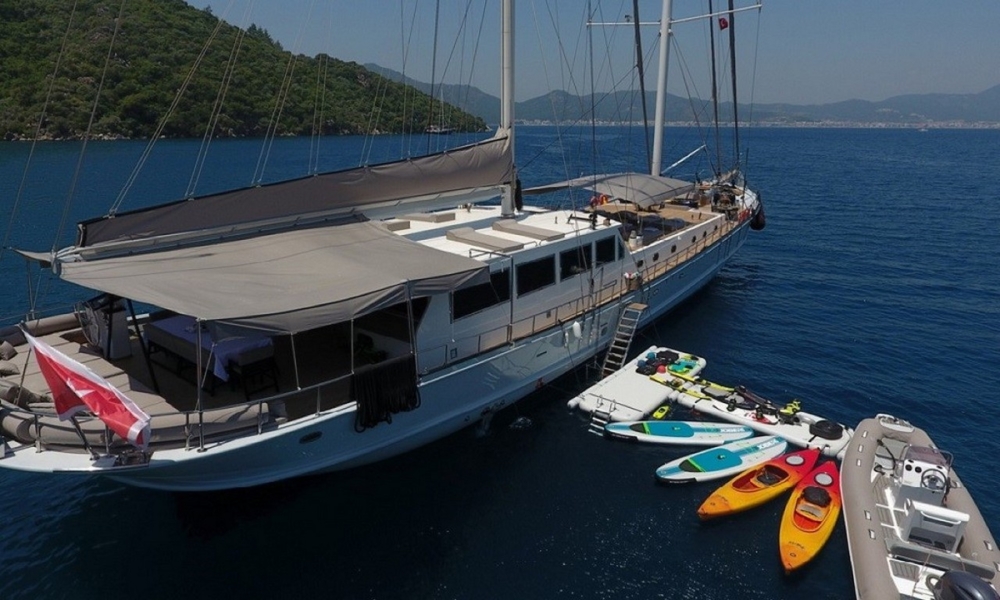 Charter White Soul from Marmaris for a private weekly luxury gulet cruise. Enjoy water sports, sun, and a personalized blue voyage experience.