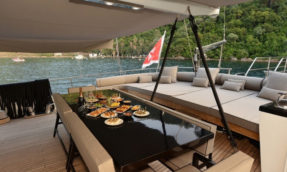 Charter White Soul from Marmaris for a private weekly luxury gulet cruise. Enjoy water sports, sun, and a personalized blue voyage experience.