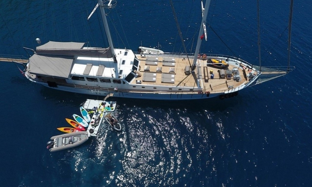 Charter White Soul from Marmaris for a private weekly luxury gulet cruise. Enjoy water sports, sun, and a personalized blue voyage experience.