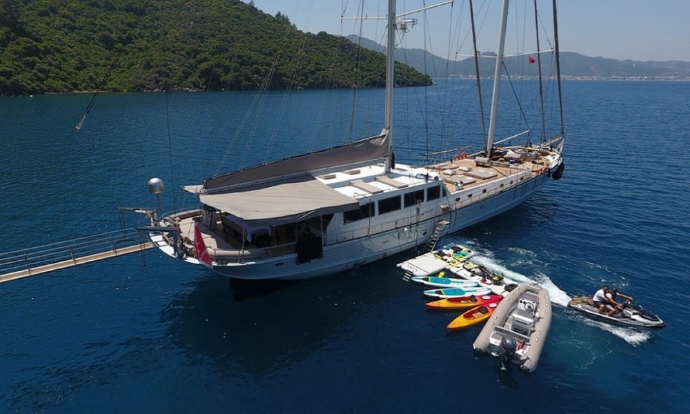 Charter White Soul from Marmaris for a private weekly luxury gulet cruise. Enjoy water sports, sun, and a personalized blue voyage experience.