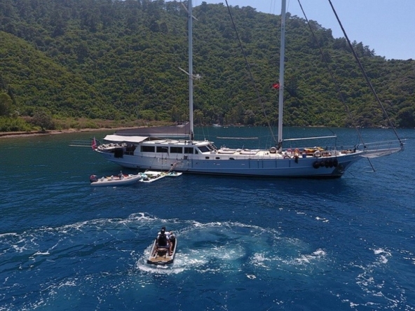 Charter White Soul from Marmaris for a private weekly luxury gulet cruise. Enjoy water sports, sun, and a personalized blue voyage experience.