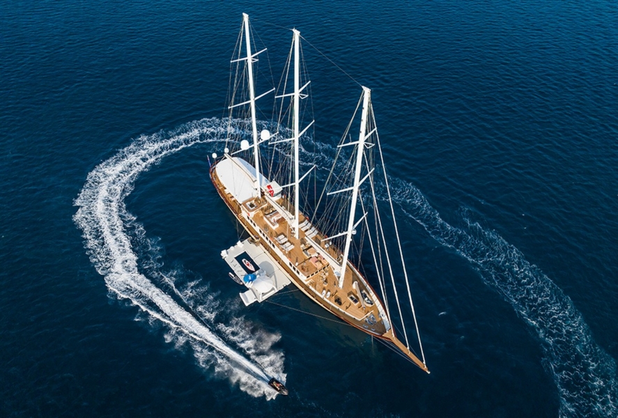 Experience an unforgettable blue cruise aboard YAZZ yacht in Turkey & Greek Islands. 5 cabins, 11 guests, water sports, private routes, ultimate luxury