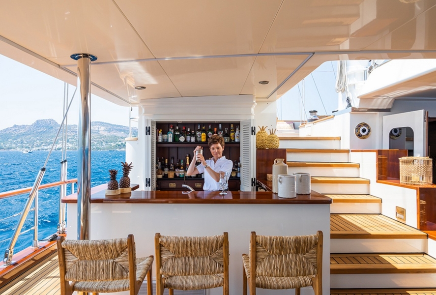 Experience an unforgettable blue cruise aboard YAZZ yacht in Turkey & Greek Islands. 5 cabins, 11 guests, water sports, private routes, ultimate luxury